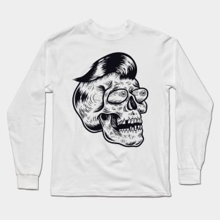 Rockabilly skull Long Sleeve T-Shirt